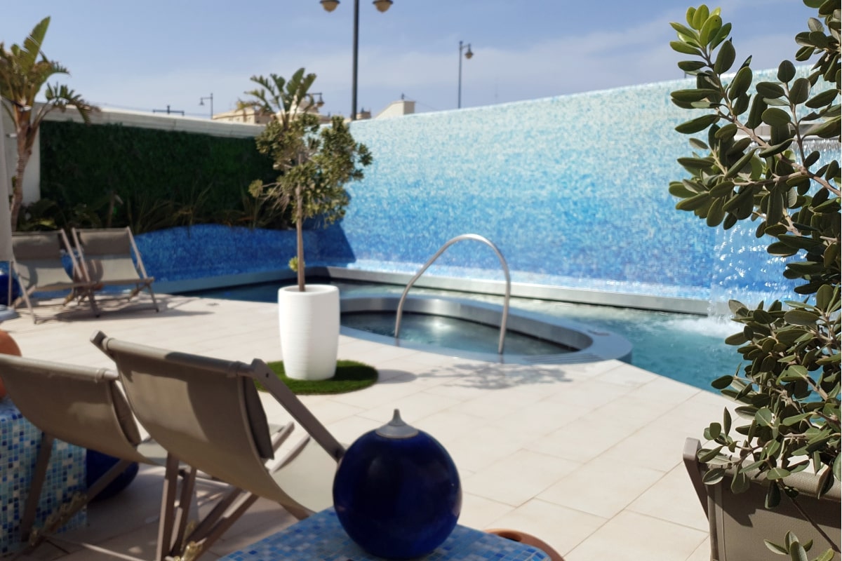 Jardín mediterraneo en el Spa Las Arenas Valencia